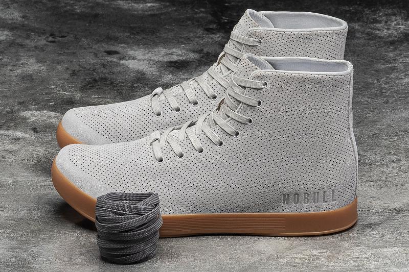 Women's Nobull High-Top Arctic Gum Suede Trainers Grey | SG I2974L